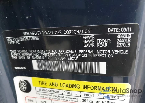 2012 Volvo C70 T5/T5 Platinum/T5 Premier Plus from USA, damaged, VIN YV1672MC6CJ126068